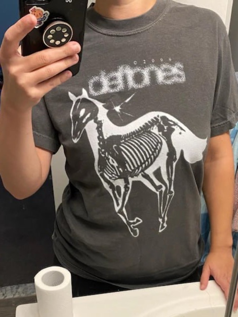 Black Deftones Band Graphic T-shirt